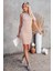 Bej Sıfır Kol Mini Basic Elbise MG1727 3