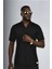 Siyah Yaka Detay T-Shirt 410415 2