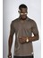 Kahve Yaka Detay T-Shirt 410415 1