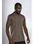 Kahve Yaka Detay T-Shirt 410415 2