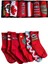 Socks And More SocksAndMore Kırmızı Renkli Desenli 6'lı Çorap Kutusu Renkli Soket Kolej Çorap 1