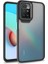 Xiaomi Redmi 10 Kılıf Flora Sert Silikon Arkası Cam Şeffaf Siyah 1