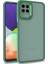 Samsung Galaxy A12 Kılıf Flora Sert Silikon Arkası Cam Şeffaf Yeşil 1