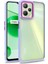 Realme C35 Kılıf Flora Sert Silikon Arkası Cam Şeffaf Mor 1