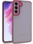 Samsung Galaxy S21 Fe Kılıf Flora Sert Silikon Arkası Cam Şeffaf Kırmızı 1