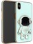 iPhone x Kılıf Kamera Korumalı Astronot Desenli Standlı Silikon Turkuaz 1