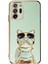 Samsung Galaxy Note 20 Ultra Kılıf Kamera Korumalı Köpek Desenli Standlı Silikon Yeşil 1