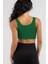 Yeşil Askılı Basic Crop Top Bluz MG1757 3