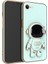 iPhone Se 2020 Kılıf Kamera Korumalı Astronot Desenli Standlı Silikon Turkuaz 1