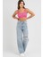 Pembe Askılı Basic Crop Top Bluz MG1757 2