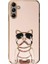 Samsung Galaxy A04S Kılıf Kamera Korumalı Köpek Desenli Standlı Silikon Pembe 1
