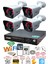 4 Kameralı 1080P Görüntü 6 Atom Gece Görüşlü Full Hd Akıllı Güvenlik Kamerası 5525A 320GB 1