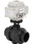 Ø50 24V Dc Elektrik Aktüatörlü U-Pvc Küresel Vana Su Için 3