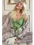 Yeşil Flore Exclusive Örme Sabahlıklı Kadın Pijama Takımı 1