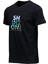 Erkek Bisiklet Yaka Standart Fit Göğüs Baskılı Siyah T-Shirt 1