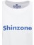 Erkek Bisiklet Yaka Standart Fit Shinzone Göğüs Baskılı Beyaz T-Shirt 2
