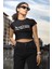 Yıldızlı Me And Karma Vibe Like That Yazılı Crop Top, Taylor Swift Baskılı Crop 1