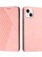 Iphone 15 Plus Için Pu Deri Telefon Kılıfı Baskılı Rhombus Desen Standı Cilt Touch Hissed Hisset Cüzdan Kapak Gil Altın (Yurt Dışından) 1