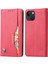 Iphone 15 Plus Manyetik Kapanış Deri Telefon Kapağı Flip Stand Cüzdan Damla Geçirmez Olan Kabuk Kırmızısı (Yurt Dışından) 1