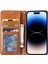 Iphone 15 Plus Manyetik Kapanış Deri Telefon Kapağı Flip Stand Cüzdan Damla Geçirmez Olan Kabuk Kırmızısı (Yurt Dışından) 2