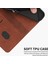 Iphone 15 Için Cilt Touch Hissed Telefon Kapağı 15 Baskılı Rhombus Deri Kılıf Telefon Stand Cüzdan-Brown (Yurt Dışından) 4