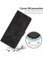 Üçgen Iphone 12 Pro Max 6.7 Inç Deri Cüzdan Stand Cep Telefon Kılıfı Strap-Black (Yurt Dışından) 5