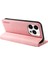 Iphone 15 Pro Max Cilt Touch Pu Deri Kabuk Cüzdan Stand Telefon Kapak Pembe (Yurt Dışından) 4