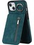 Iphone 13/14 Için 6.1 Inç Telefon Kasası Rfıd Engelleme Cüzdan Retro Pu+Tpu Kickstand Cover-Blue (Yurt Dışından) 1