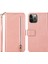 Iphone 15 Pro Max 5 Kart Yuvaları Için Telefon Deri Kılıf Buzağı Dokusu Fermuar Cüzdan Stand Telefon Kapak Pembe (Yurt Dışından) 1