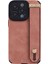 Iphone 15 Pro Case Bilek Tasarımı Için Morandi Stil Tpu+Pu Deri Telefon Kapak-Pembe (Yurt Dışından) 1