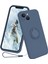 Iphone 15 Halka Kickstand Telefon Kasası Sıvı Silikon Şok Geçirmez Kapak El Kayış-Orta Gece Mavi (Yurt Dışından) 1