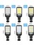 616-4 Cob LED Güneş Enerjili Sokak Lambası Açık Su Geçirmez 3 Mod Uzaktan Kumanda Pır Hareket Sensörü Güneş Lambası Bahçe Güvenlik Duvar Lambası (Yurt Dışından) 4