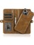 iPhone15 Plus Cep Telefonu Kılıfı Çıkarılabilir 2'si 1'ör Cüzdan Deri Kapağı Strap-Brown (Yurt Dışından) 3