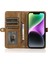 iPhone15 Plus Cep Telefonu Kılıfı Çıkarılabilir 2'si 1'ör Cüzdan Deri Kapağı Strap-Brown (Yurt Dışından) 5