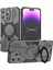 iPhone14 Pro Max Koruyucu Telefon Kapak Yüzüğü Kickstand Pc+Tpu Geri Case-Black (Yurt Dışından) 4