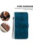 iPhone15 Pro Için Baskılı Zambak Çiçek Kılıf Damla Dayanıklı Pu Deri Cüzdan Stand Kabuk-Dark Mavi (Yurt Dışından) 4
