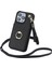 Iphone 13 Pro 6.1 Inç Kabuk Crossbody Card Tutucu Kickstand Telefon Kapak Black Için Tpu+Pu Deri Kılıf (Yurt Dışından) 3