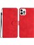 Iphone 15 Pro Için Telefon Kılıfı Baskılı Kelebek Pu Deri Cüzdan Flip Stand Telefon Kabuğu Kapak Kırmızısı (Yurt Dışından) 1