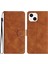 Iphone 15 Plus Baskılı Kelebek Telefon Kılıfı Deri Cüzdan Flip Telefon Kapağı Standı Kabuk-Kahverengi (Yurt Dışından) 1