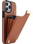 Iphone 13 Pro Tpu+Pu Deri+Metal Donanım Telefon Kapağı Kart Tutucu-Brown ile (Yurt Dışından) 1