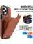 Iphone 13 Pro Tpu+Pu Deri+Metal Donanım Telefon Kapağı Kart Tutucu-Brown ile (Yurt Dışından) 5