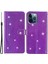 Iphone 15 Pro Glittery Telefon Deri Kılıf Anti-Drop Stand Cüzdan Telefon Kapak-Morası (Yurt Dışından) 1