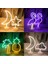 Yaprak Neon Işık Parti LED Flamingo Ananas Renkli Pembe LED Gece Lambası Yatak Odası Dekoru Neon Burcu Duvar Kağıdı Noel Neon Ampul (Yurt Dışından) 4