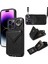 Iphone 14 Pro Case Pu Deri+Tpu Kart Tutucu Telefon Kapağı Omuz Kayışı Black (Yurt Dışından) 1