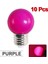Mor LED Ampul Lamba Bomlillas E27 Renkli LED Işık Lampada Ampul 3 W Ac 220 V Smd El Feneri G45 Küre Ampuller Ev Dekor (Yurt Dışından) 1
