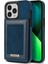 Iphone 15 Pro Rfıd Engelleme Kart Tutucu Deri Kaplamalı Tpu Telefon Kapak Mavisi (Yurt Dışından) 1