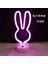 Tavşan Neon Işık Parti LED Flamingo Ananas Renkli Pembe LED Gece Lambası Yatak Odası Dekoru Neon Burcu Duvar Kağıdı Noel Neon Ampul (Yurt Dışından) 1