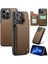 Iphone 13 Pro Case Için Litchi Doku Telefon Kapağı 4 Kart Yuvası-Brown (Yurt Dışından) 1