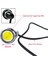 Sarı 2 Adet Yeni 23MM Araba Kartal Göz Gümüş Kabuk Drl LED Gündüz Farları LED 12V Yedekleme Geri Vites Park Sinyali Otomobil Lambası (Yurt Dışından) 3