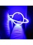 Mavi LED Neon Lamba Eliptik Gezegen Neon Burcu Neon Lamba USB Akülü Ev Dekoratif Duvar Lambası Parti Odası Bar Aydınlatma Dekor (Yurt Dışından) 1